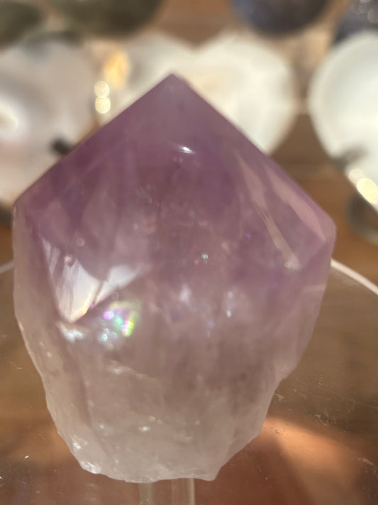 Amethyst Brazilian Cut Base Polished Point